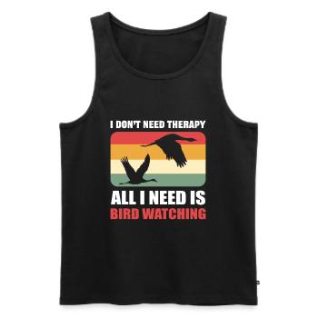Vogel Beobachter Vögel Beobachten Vogelfreund Vöge - Männer Premium Bio Tank Top - Schwarz - Vorne - AI Model Male 178 light (178cm)