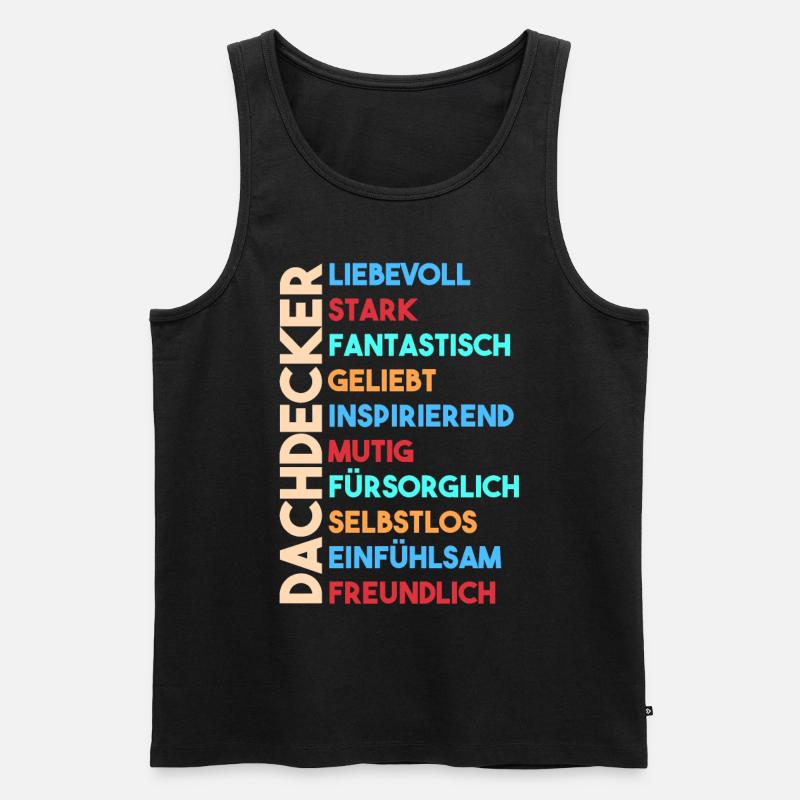 Dachdecker - Männer Premium Bio Tank Top - Schwarz