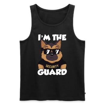 I am the security guard security - Men's Premium Organic Tank Top - black - Front - Michal (187cm)