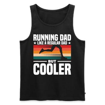 Running Dad Like A Regular Dad But Cooler - Männer Premium Bio Tank Top - Schwarz - Vorne - Michal (187cm)
