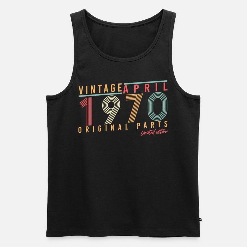 April 1970 Original - Männer Premium Bio Tank Top - Schwarz