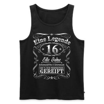 Legende 16 Jahre 16. Geburtstag Jungen Mädchen - Männer Premium Bio Tank Top - Schwarz - Vorne - Michal (187cm)