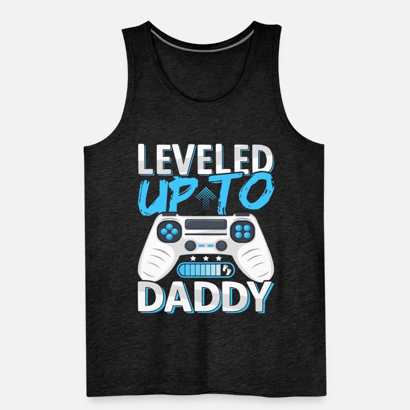 Coming Papa Loading - Leveled Up To Daddy Men's Premium Organic Tank Top
