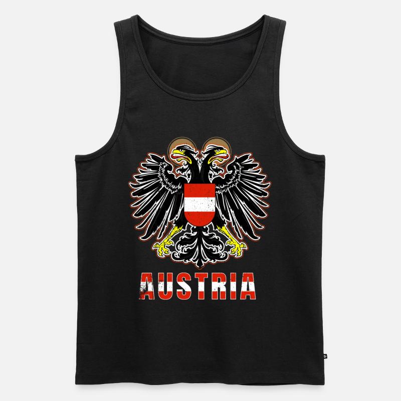Österreich - Männer Premium Bio Tank Top - Schwarz