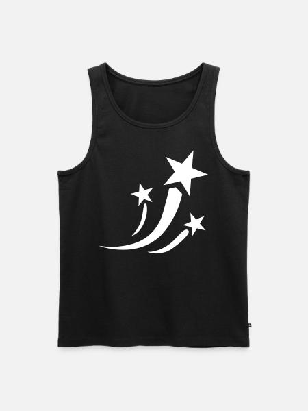 White shooting stars - Men's Premium Organic Tank Top - black