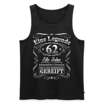 Legende 62 Jahre 62. Geburtstag Männer Frauen - Männer Premium Bio Tank Top - Schwarz - Vorne - Michal (187cm)