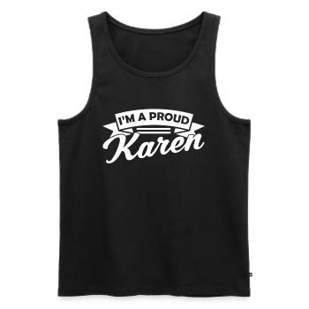 Ich Bin Eine Stolze Karen Karens Meme Lustig - Männer Premium Bio Tank Top - Schwarz - Vorne - Michal (187cm)