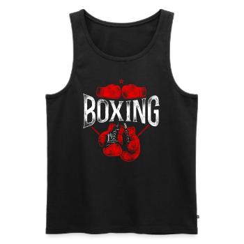 Boxing Vintage Boxing - Männer Premium Bio Tank Top - Schwarz - Vorne - AI Model Male 178 light (178cm)