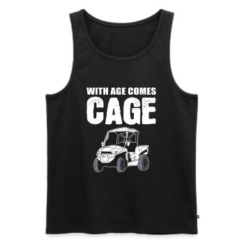 Avec Age vient Cage SXS UTV - Débardeur bio Premium Homme - noir - Devant - AI Model Male 178 light (178cm)
