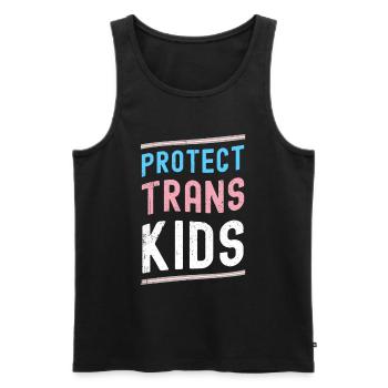 Transgenre Tshirt Transsexual Pride - Débardeur bio Premium Homme - noir - Devant - AI Model Male 178 light (178cm)