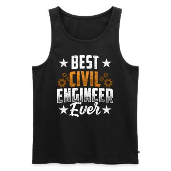 Best Civil Engineer of All Time Student Profession - Men's Premium Organic Tank Top - black - Front - AI Model Male 178 light (178cm)