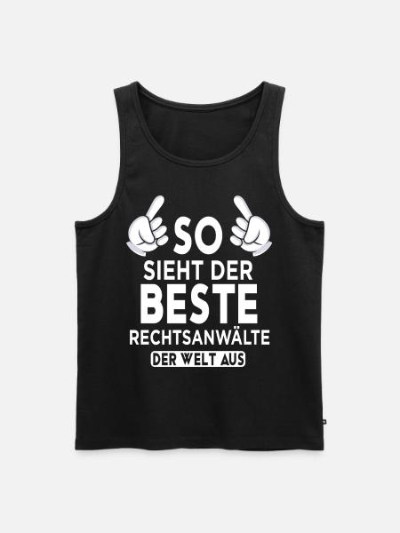 Rechtsanwälte Spruch - Männer Premium Bio Tank Top - Schwarz