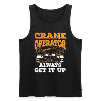 Crane operators always get it up Driver Crane - Men's Premium Organic Tank Top - black - Front - AI Model Male 178 light (178cm)