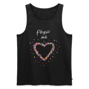 Physio mit Herz Physiotherapeutin - Männer Premium Bio Tank Top - Schwarz - Vorne - AI Model Male 178 light (178cm)