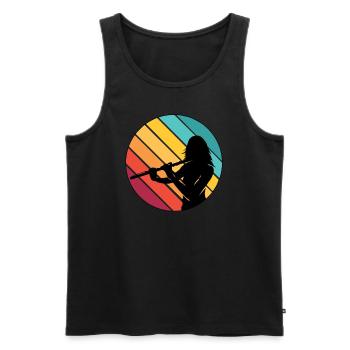 Querflöte I Musikinstrument Orchester Motiv für - Männer Premium Bio Tank Top - Schwarz - Vorne - Michal (187cm)