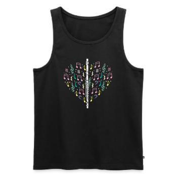 Querflöte I Musikinstrument Orchester Motiv für - Männer Premium Bio Tank Top - Schwarz - Vorne - Michal (187cm)