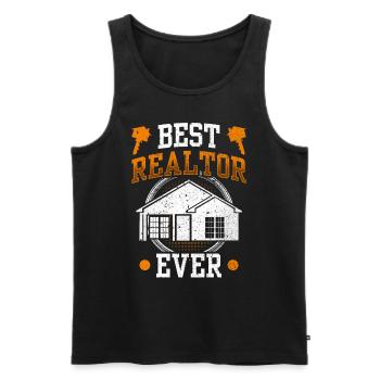 Best Real Estate Agent Of All Time Real Estate - Men's Premium Organic Tank Top - black - Front - Michal (187cm)