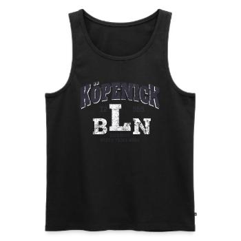 Köpenick BLN 12555 - Eiserner geht's nicht mehr - Männer Premium Bio Tank Top - Schwarz - Vorne - Michal (187cm)