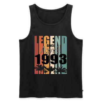 Légende 1993 Avril né Vintage Spruch - Débardeur bio Premium Homme - noir - Devant - Michal (187cm)