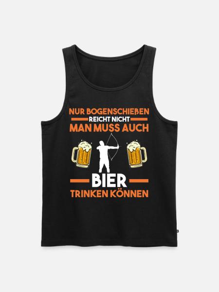 Bier Bogenschießen - Männer Premium Bio Tank Top - Schwarz
