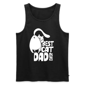 Le meilleur chat papa chat père de tous les temps papa - Débardeur bio Premium Homme - noir - Devant - Michal (187cm)