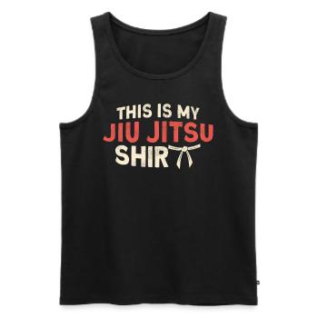 Jiu Jitsu C’est mon Jiu Jitsu - Débardeur bio Premium Homme - noir - Devant - AI Model Male 178 light (178cm)