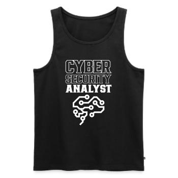 Cybersecurity Analyst IT Security Hacker Hack - Men's Premium Organic Tank Top - black - Front - Michal (187cm)