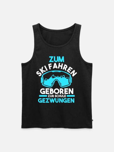 Skifahren Skifahrer Ski - Männer Premium Bio Tank Top - Schwarz