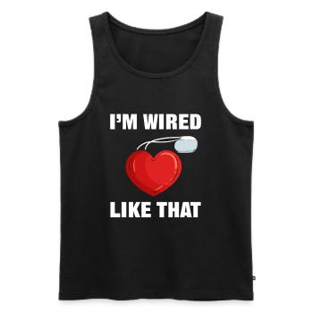 I'm Wired Like That Heart Disease Awareness - Männer Premium Bio Tank Top - Schwarz - Vorne - Michal (187cm)