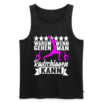 Turnen Turner - Männer Premium Bio Tank Top - Schwarz - Vorne - AI Model Male 178 light (178cm)