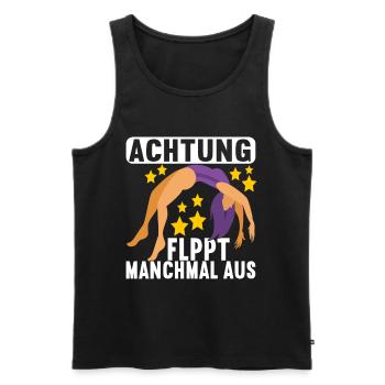 Turnen Turner - Männer Premium Bio Tank Top - Schwarz - Vorne - AI Model Male 178 light (178cm)
