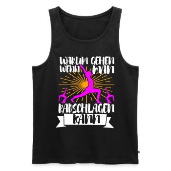 Turnen Turner - Männer Premium Bio Tank Top - Schwarz - Vorne - AI Model Male 178 light (178cm)