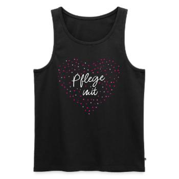 Pflegerin Mit Herz Seniorenbetreuung - Männer Premium Bio Tank Top - Schwarz - Vorne - Michal (187cm)
