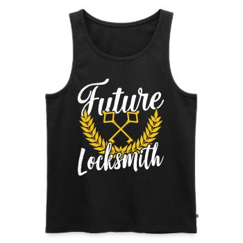 Zukünftiger Schlosser Schloss Schlüsseldienst - Männer Premium Bio Tank Top - Schwarz - Vorne - Michal (187cm)