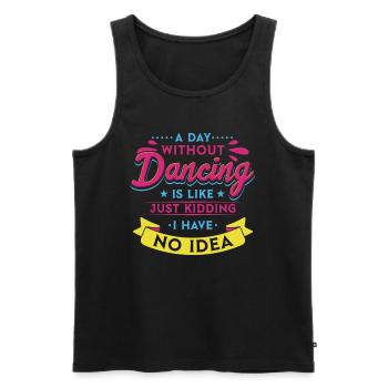 Une journée sans danse, c’est comme danser - Débardeur bio Premium Homme - noir - Devant - AI Model Male 178 light (178cm)
