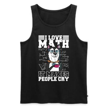 Mathe Mathelehrer - Männer Premium Bio Tank Top - Schwarz - Vorne - Michal (187cm)