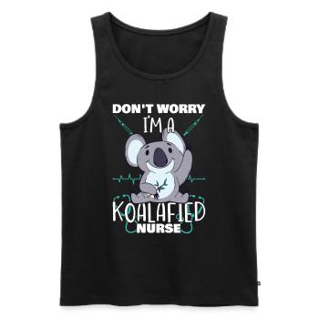 Don't Worry I am A Koalafied Nurse Koala Nurse - Männer Premium Bio Tank Top - Schwarz - Vorne - AI Model Male 178 light (178cm)