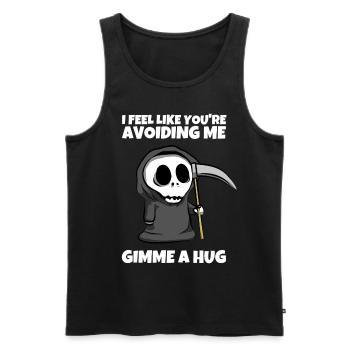 J’ai l’impression que vous m’évitez - Grim Reaper dit - Débardeur bio Premium Homme - noir - Devant - Michal (187cm)
