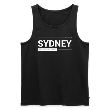 Sydney I Australia Outback Travel Motive for - Men's Premium Organic Tank Top - black - Front - AI Model Male 178 light (178cm)