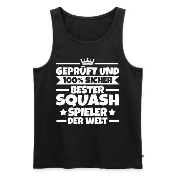 Bester Squashspieler Squash - Männer Premium Bio Tank Top - Schwarz - Vorne - Michal (187cm)