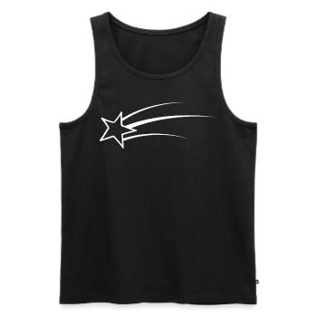 Étoile filante - Débardeur bio Premium Homme - noir - Devant - AI Model Male 178 light (178cm)