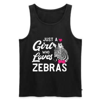 Zebra Afrika Pferd Hipster Geschenk Tier Streifen - Männer Premium Bio Tank Top - Schwarz - Vorne - AI Model Male 178 light (178cm)