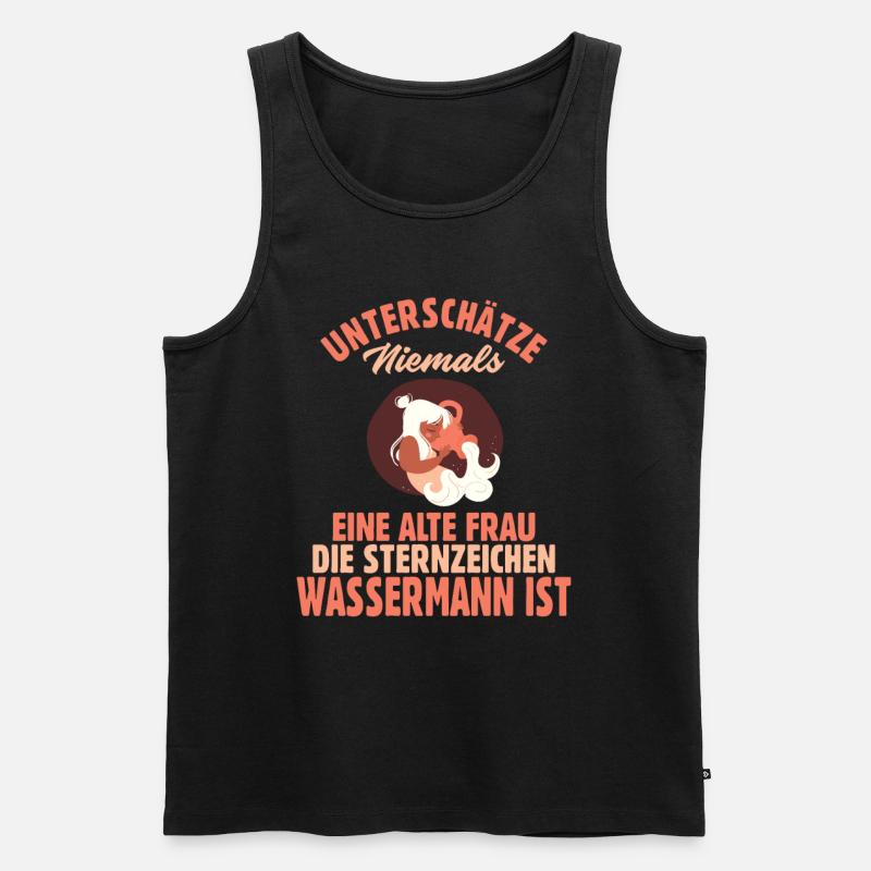 Sternzeichen Wassermann - Männer Premium Bio Tank Top - Schwarz