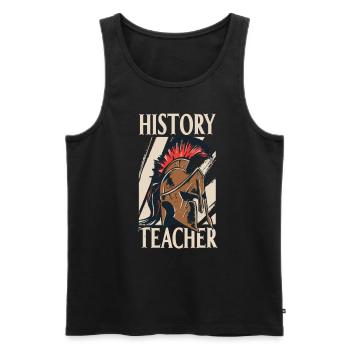 History Teacher Teacher History Historian - Men's Premium Organic Tank Top - black - Front - AI Model Male 178 light (178cm)