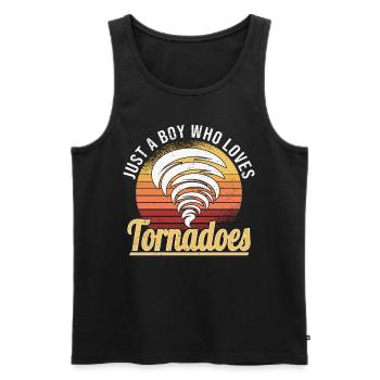 Tornado Hunter Tornado Tornado Chaser Hurricane - Men's Premium Organic Tank Top - black - Front - AI Model Male 178 light (178cm)