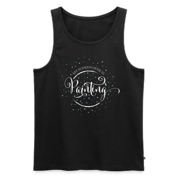 Maler Malerin Malen Kunst Künstlerin - Männer Premium Bio Tank Top - Schwarz - Vorne - Michal (187cm)