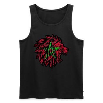 Maroc Lion Marocain Marocain - Débardeur bio Premium Homme - noir - Devant - AI Model Male 178 light (178cm)