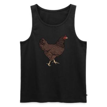 Barnevelder Huhn I Chicken Geflügel Motiv für - Männer Premium Bio Tank Top - Schwarz - Vorne - AI Model Male 178 light (178cm)