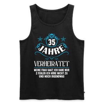 35 Jahre verheiratet nur 2 Fehler 35.Hochzeitstag - Männer Premium Bio Tank Top - Schwarz - Vorne - Michal (187cm)