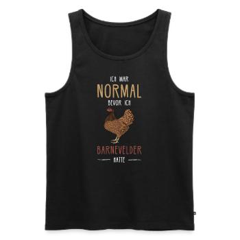 Barnevelder Huhn I Chicken Geflügel Motiv für - Männer Premium Bio Tank Top - Schwarz - Vorne - AI Model Male 178 light (178cm)